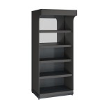 Regał alkoholowy z oświetleniem i lustrami RR - Antracyt