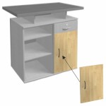 Drzwi do szafki lady LK7 i LK8, z zamkiem