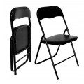 Krzesło składane czarne