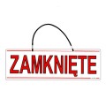 Wywieszka dwustronna - Zamknięte