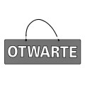Wywieszka szara - Otwarte