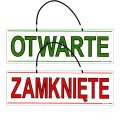 Tabliczka otwarte zamknięte - wersja mix