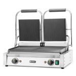 Poekspozycyjny grill kontaktowy podwójny ryflowany Hendi 263709