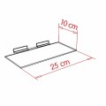 Półka na obuwie pleksi 10x25 cm wymiary