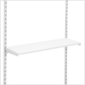 Biała półka sklepowa z płyty laminowanej
