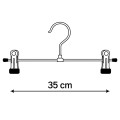 Wieszak z klipsami, o szerokości 35 cm - rysunek techniczny
