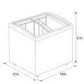 Zamrażarka ICEBOX ISG 280 - rys. techniczny z wymiarami