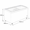 Zamrażarka ICEBOX ISP 400 - wymiary na rys. technicznym
