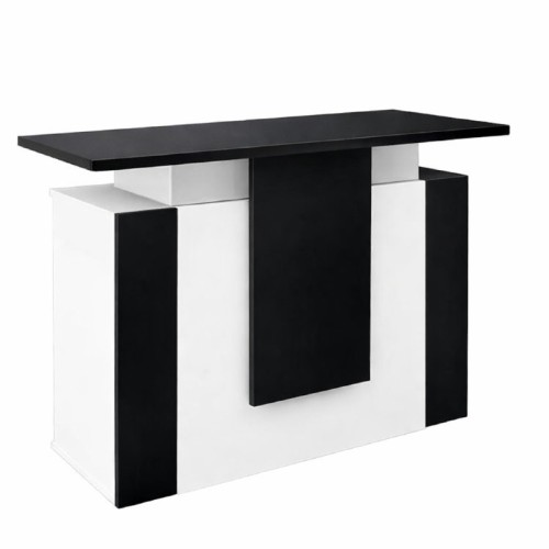 Czarno-biała lada do sklepu odzieżowego