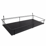Kosz półka zawieszana na kratę 60×30×13cm – Czarna