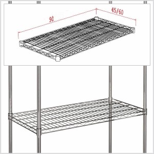 Półka do regału chromowanego typ 2 - szer. 90 cm