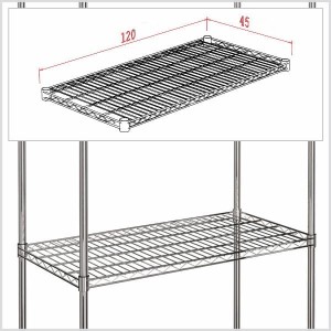 Półka regałowa chromowana typ 2 - szer. 120 cm
