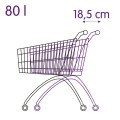 Wózek sklepowy 80 litrow wymiary z boku