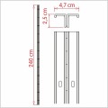 Wymiary listwy aluminiowej Alter typ 1
